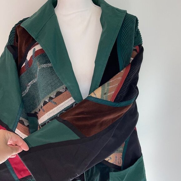 Solveig Open Jacket Size Large L Womens Reversible Canvas Patchwork Cape Town - Picture 10 of 14